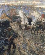 Ernest Lawson Building the New York Spain oil painting artist
